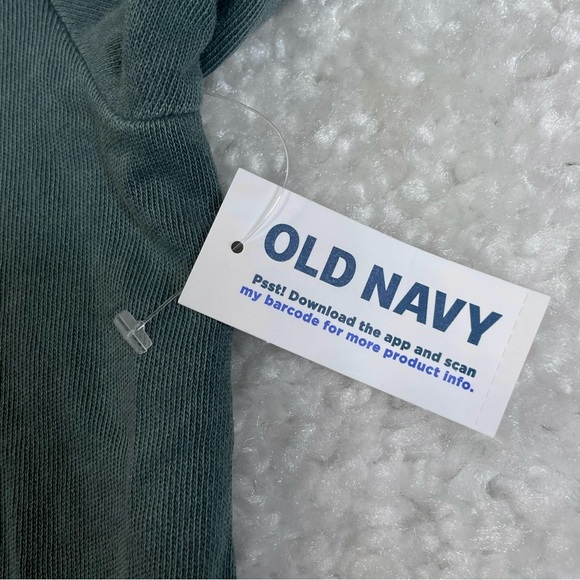 Old Navy Crop French-Terry Utility Jumpsuit Green Comfy Casual Utility M Tall - Picture 4 of 11